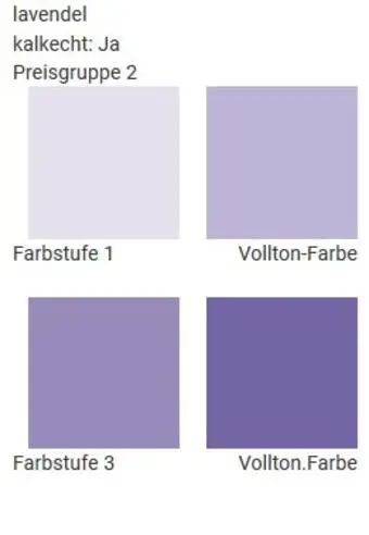 Wandfarben im Farbton lavendel